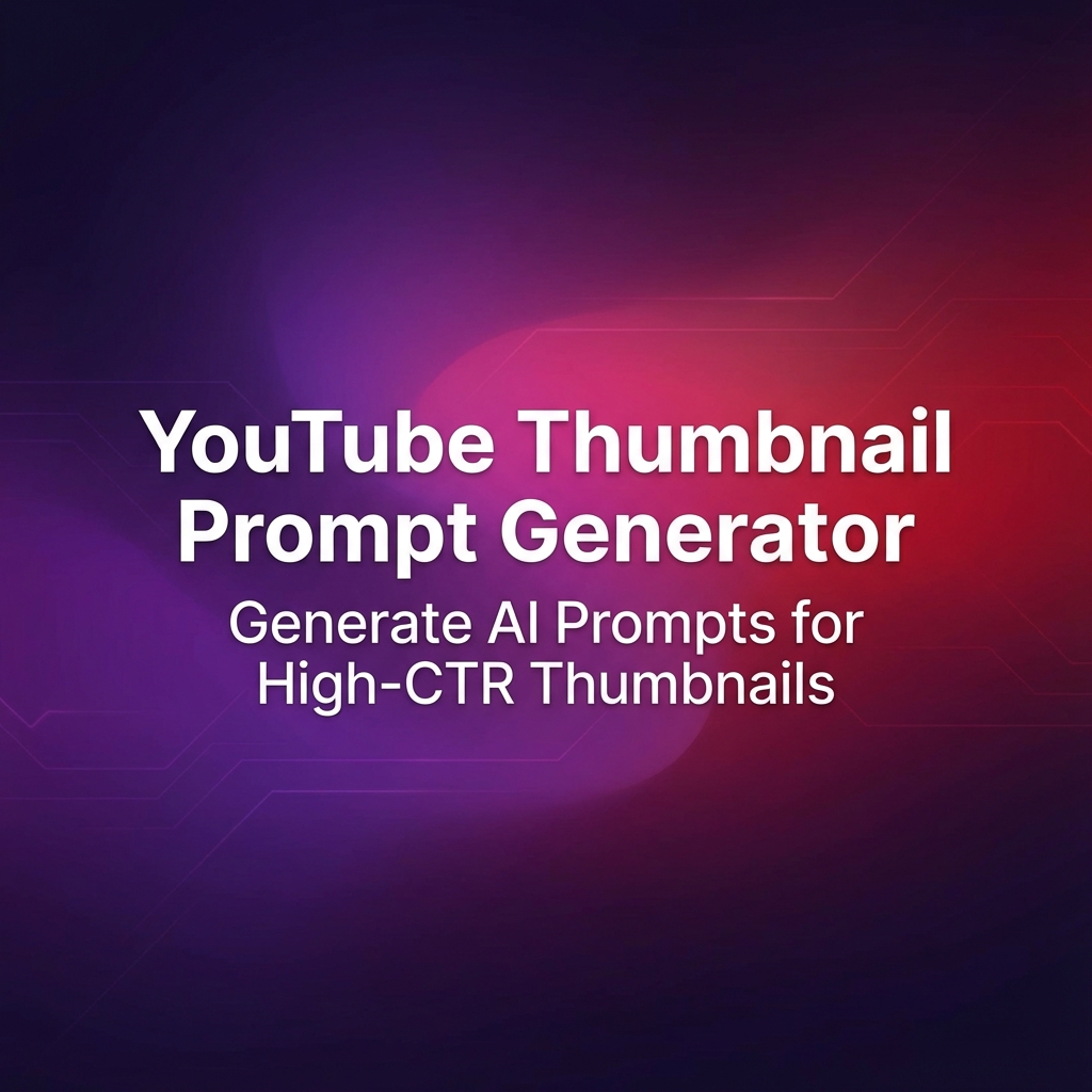 YouTube Thumbnail Prompt Generator